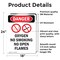 Signmission Oxygen No Smoking No Danger Sign, Vinyl Decal, 18in W x 24in L, 2PK OS-2PACK-DS-D-1824-V-1515 - alternate 5